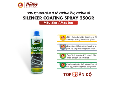 Sơn phủ gầm ô tô chống ồn Palco Silencer Coating Spray